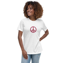 Load image into Gallery viewer, Women&#39;s Peace Relaxed T-Shirt
