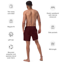 Load image into Gallery viewer, Peace Brown Men&#39;s swim trunks
