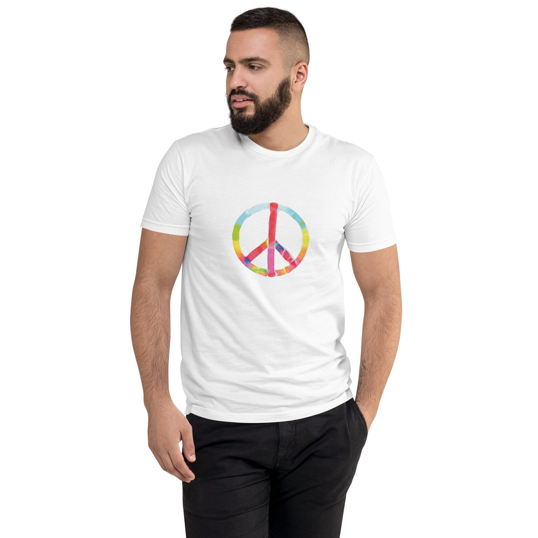 Peace Men White Short Sleeve T-shirt