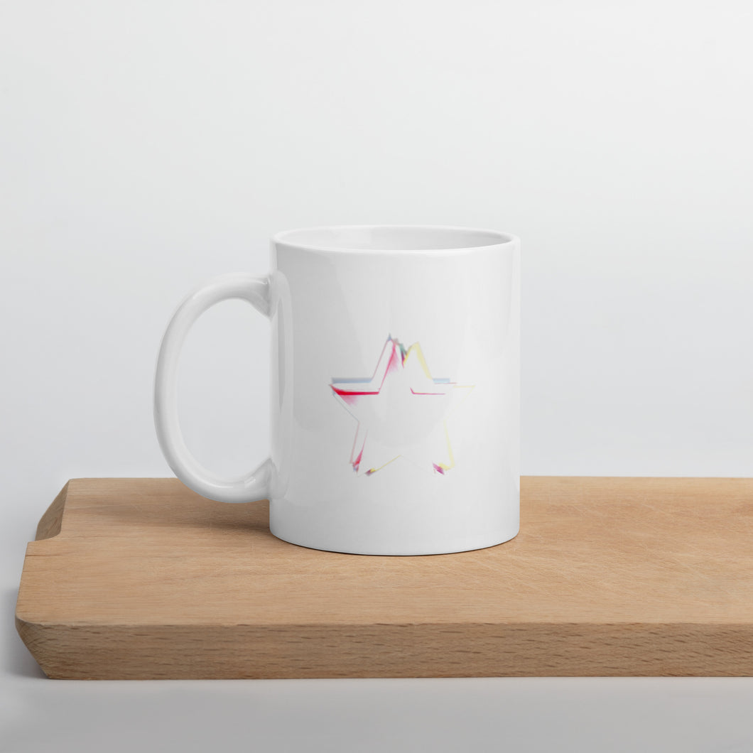 Stars White glossy mug