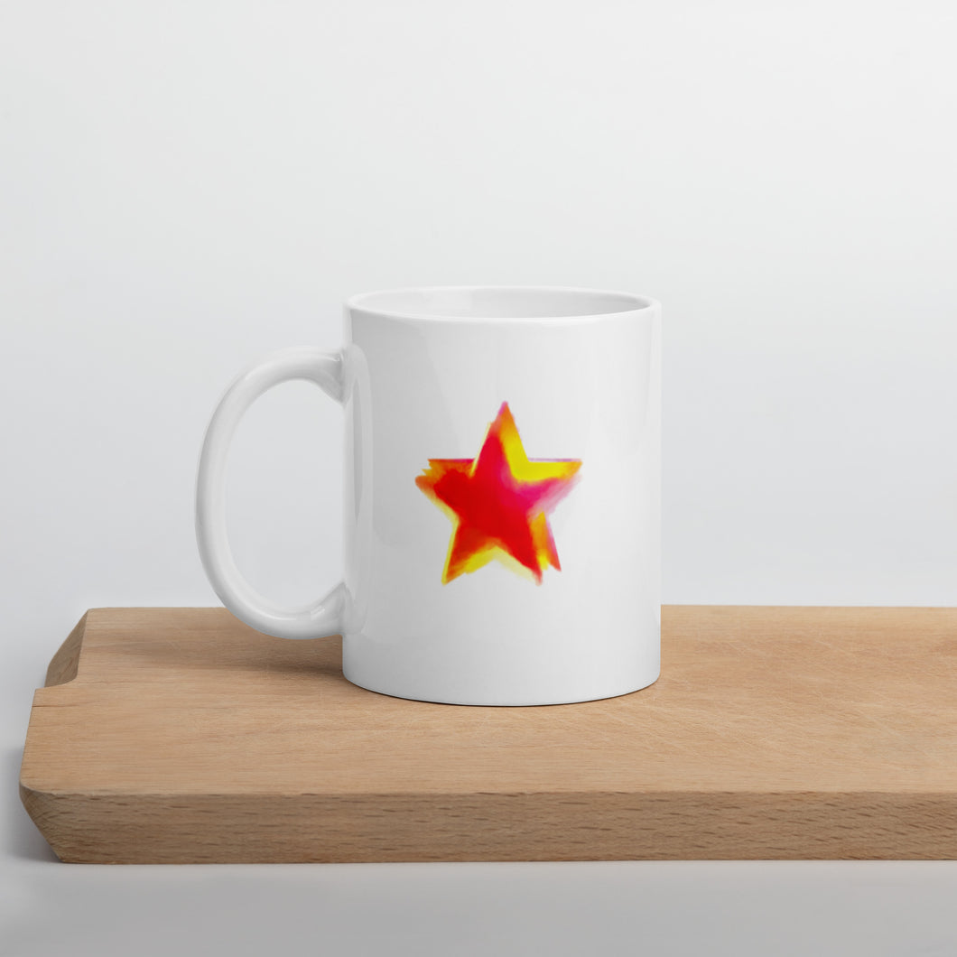 Stars White glossy mug